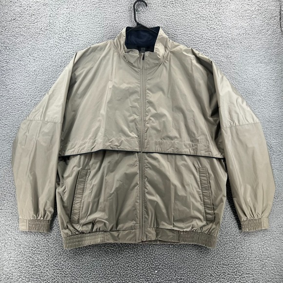 Nike Other - VTG Y2K Nike Clima-Fit Windbreaker Golf Jacket Men XL Tan Zip Lightweight Vented